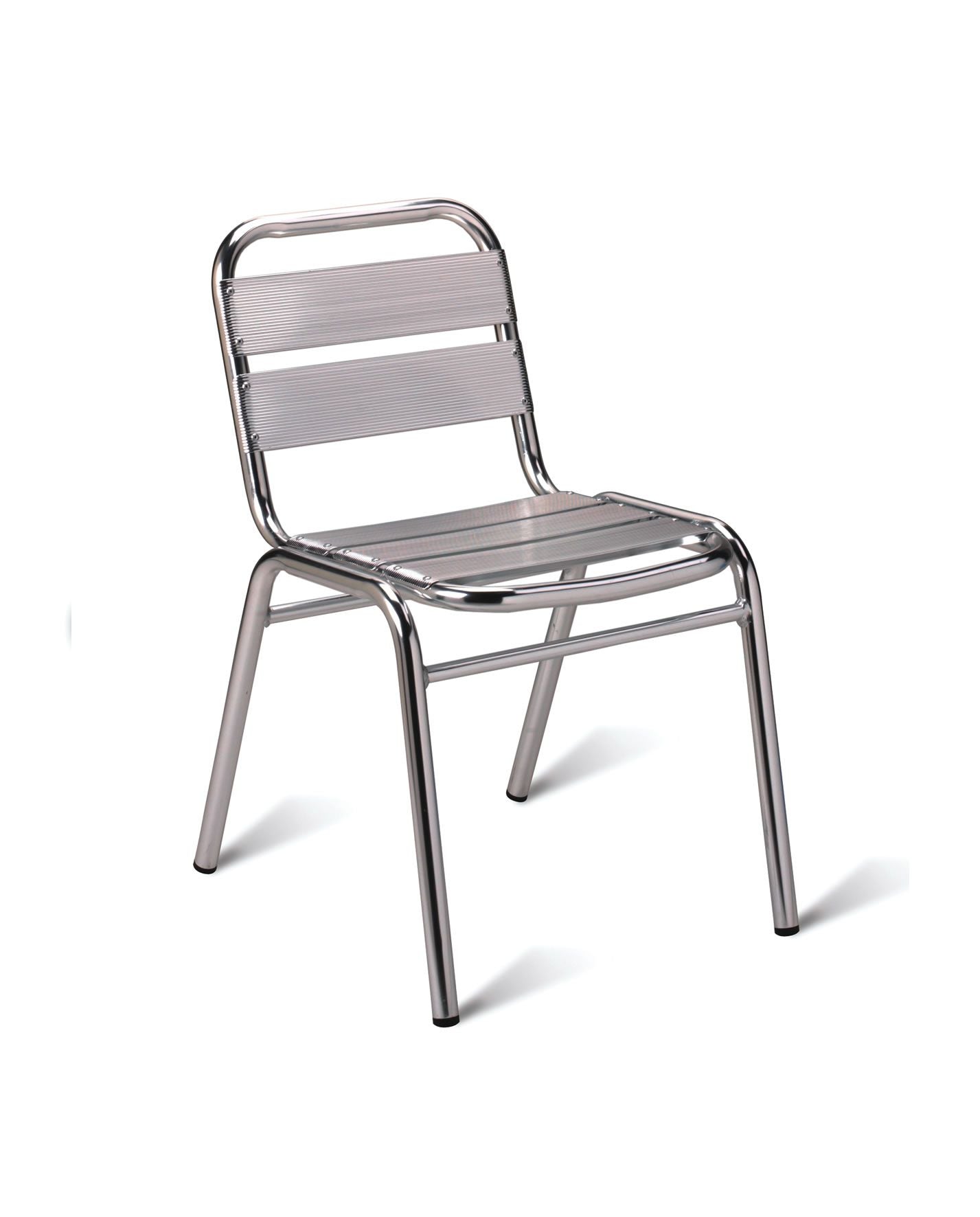 Metal chair on a white background