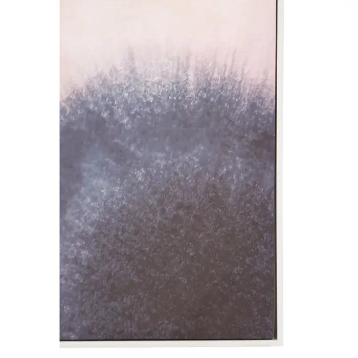 Abstract art with gradient colors from purple to gray on a white background