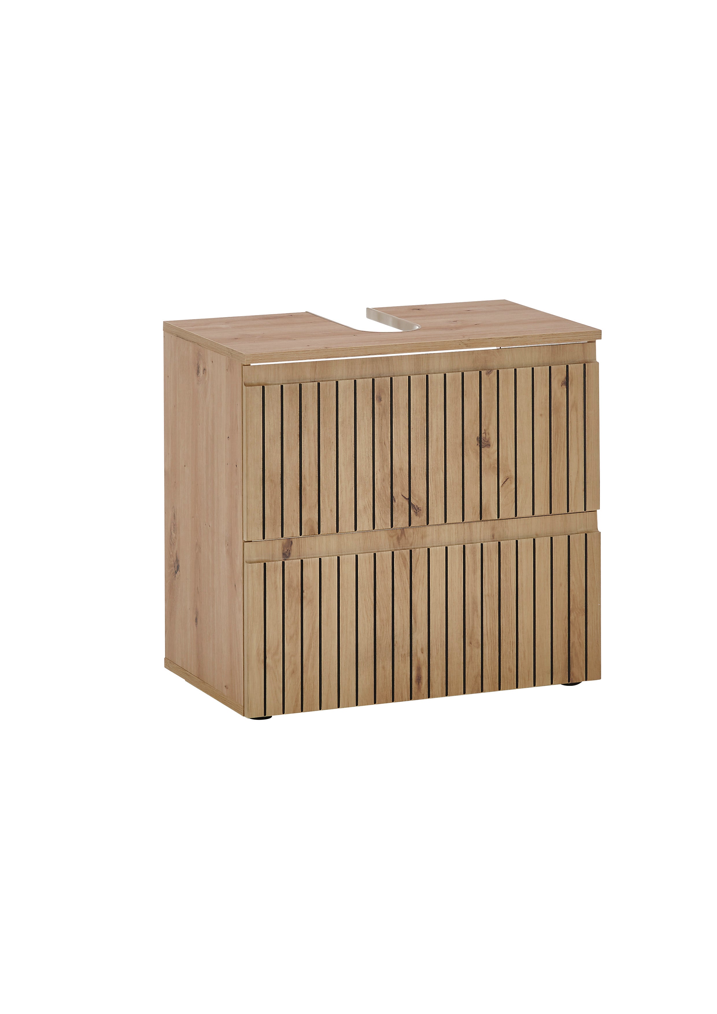 Wooden storage box with a lid on a white background