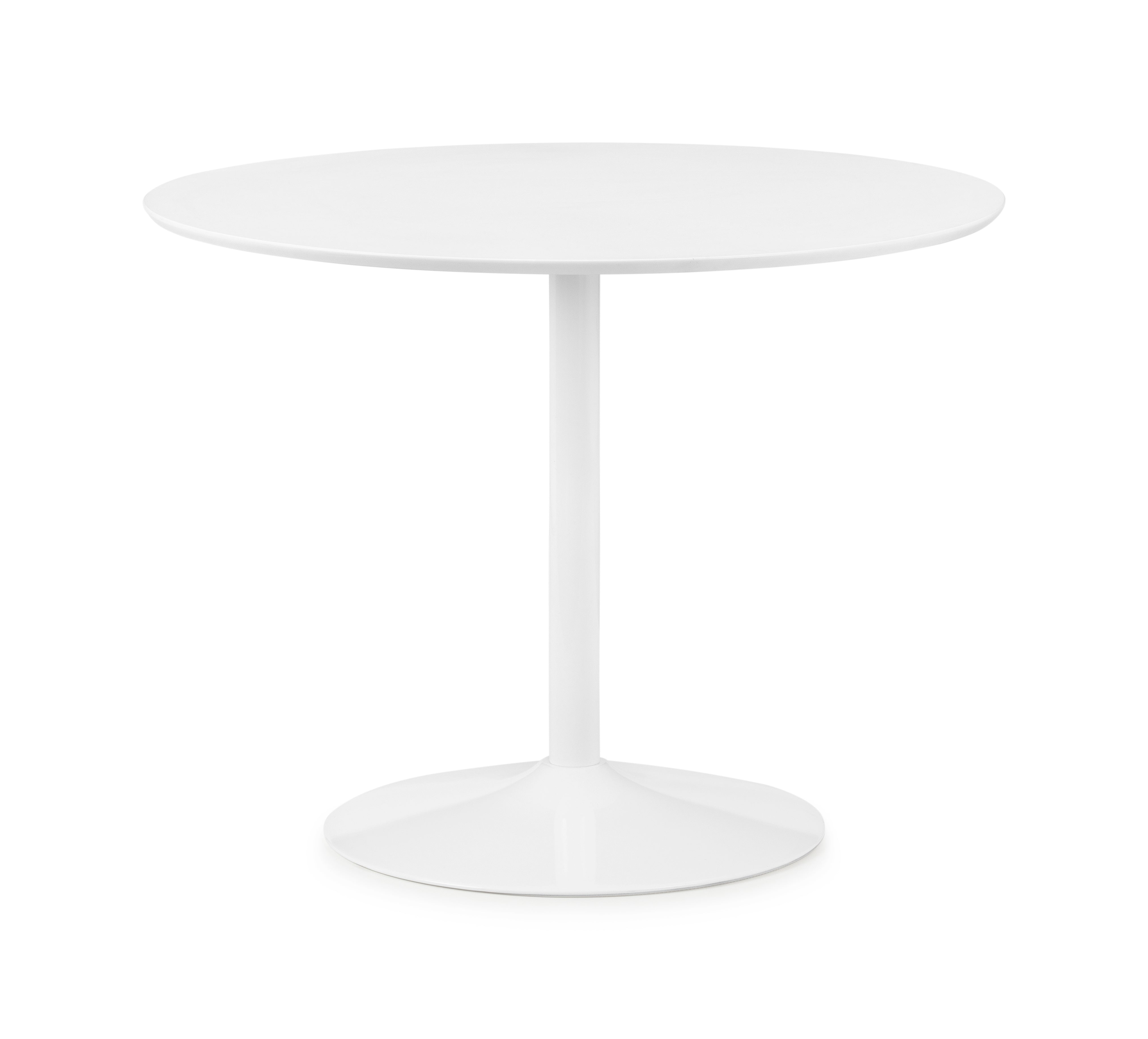 White round table on a white background