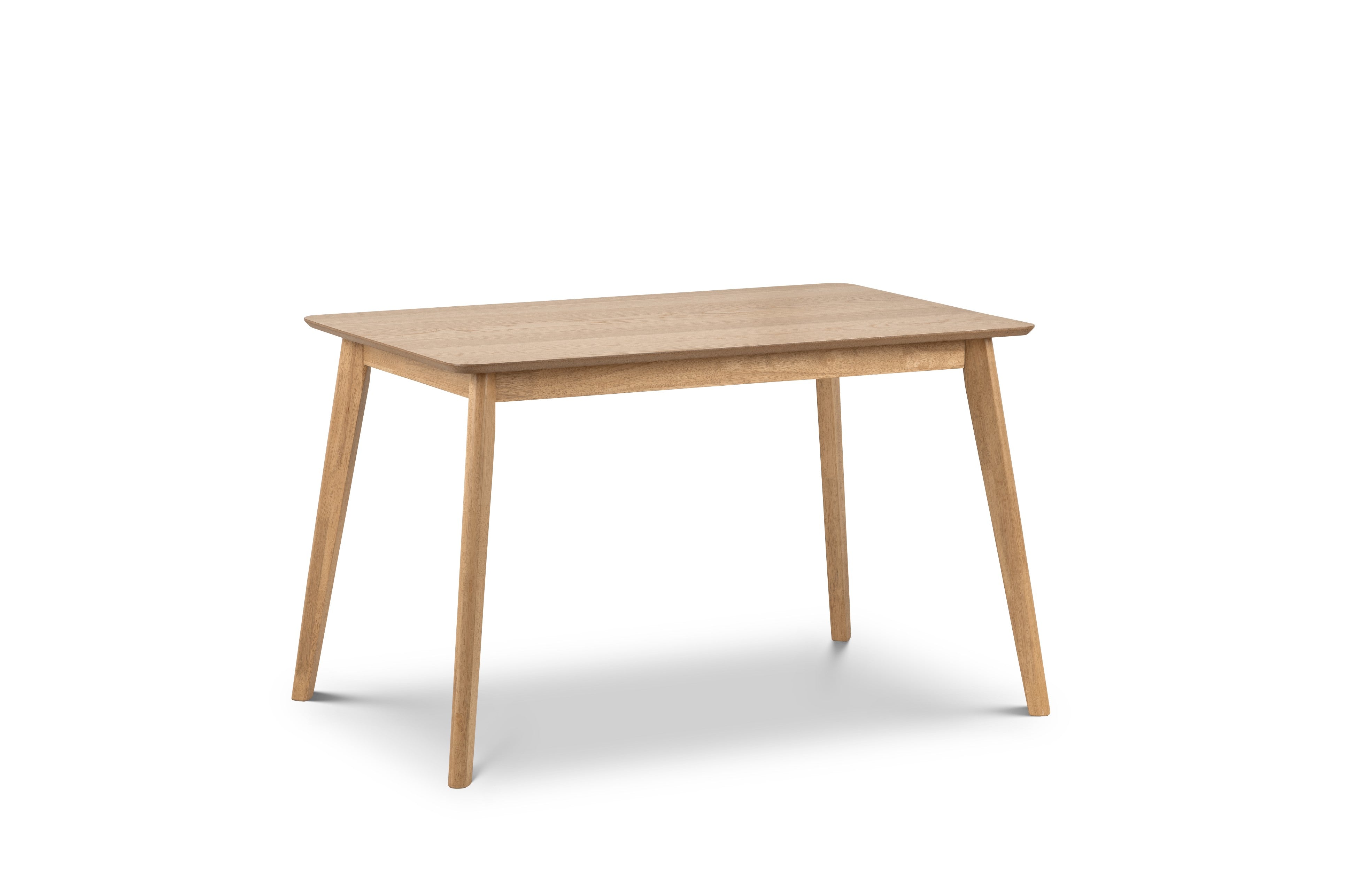 Wooden table on a white background