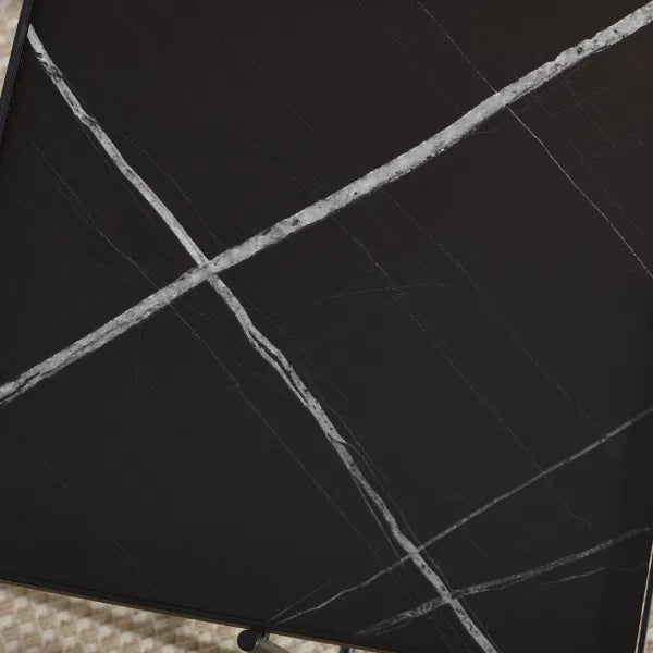 Close-up of a black surface with white lines