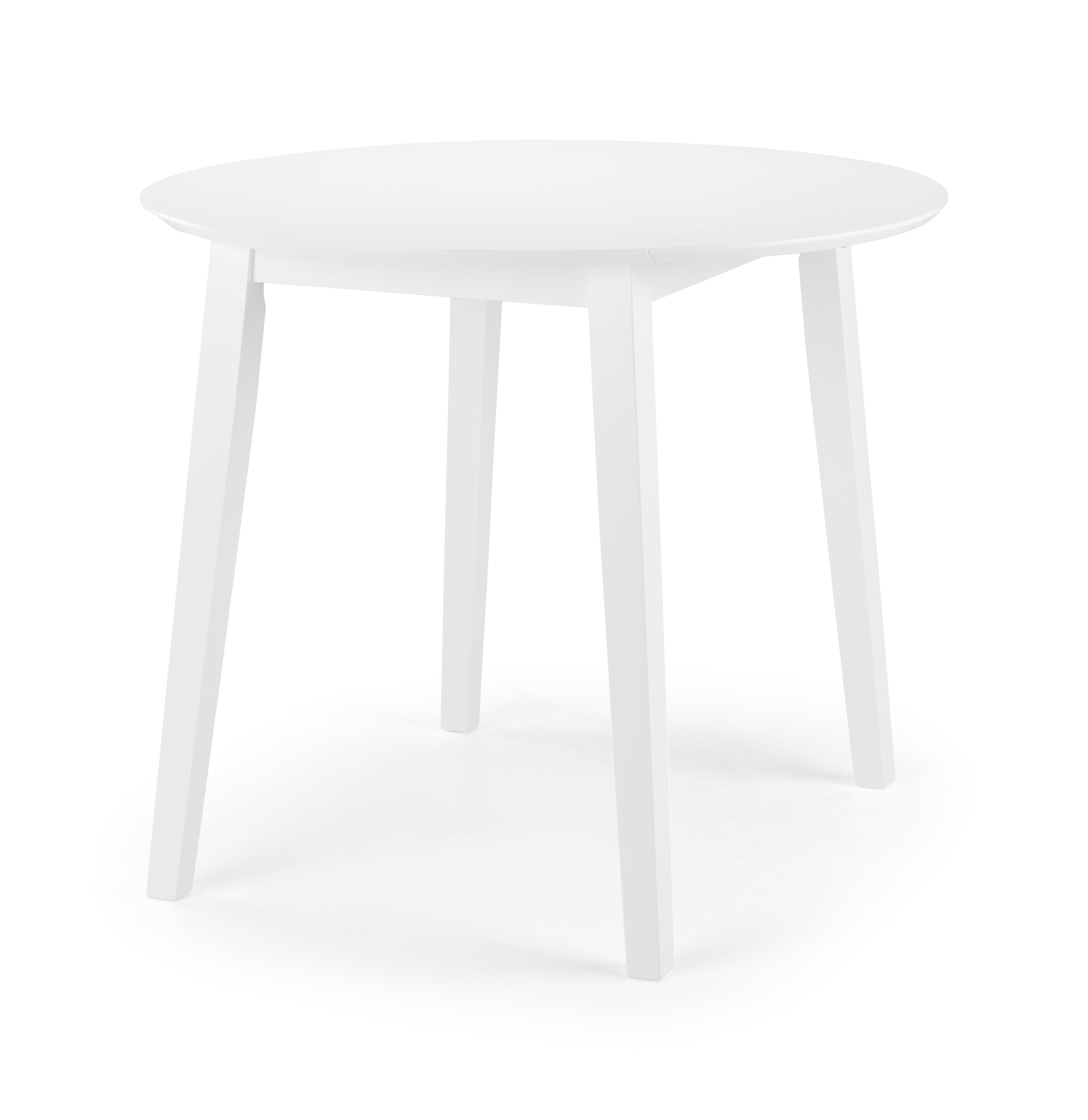 White round table on a white background