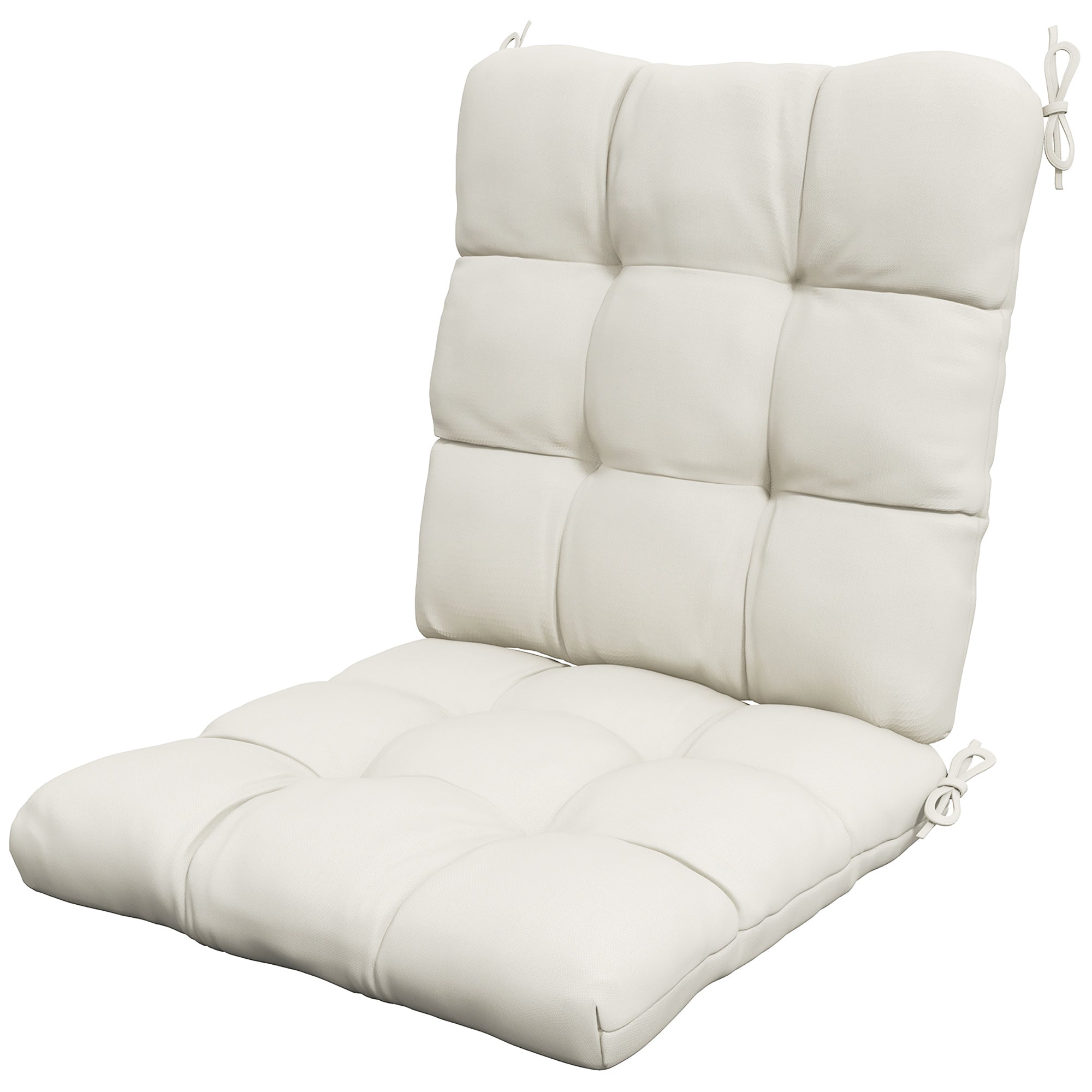 White chair cushion on a white background