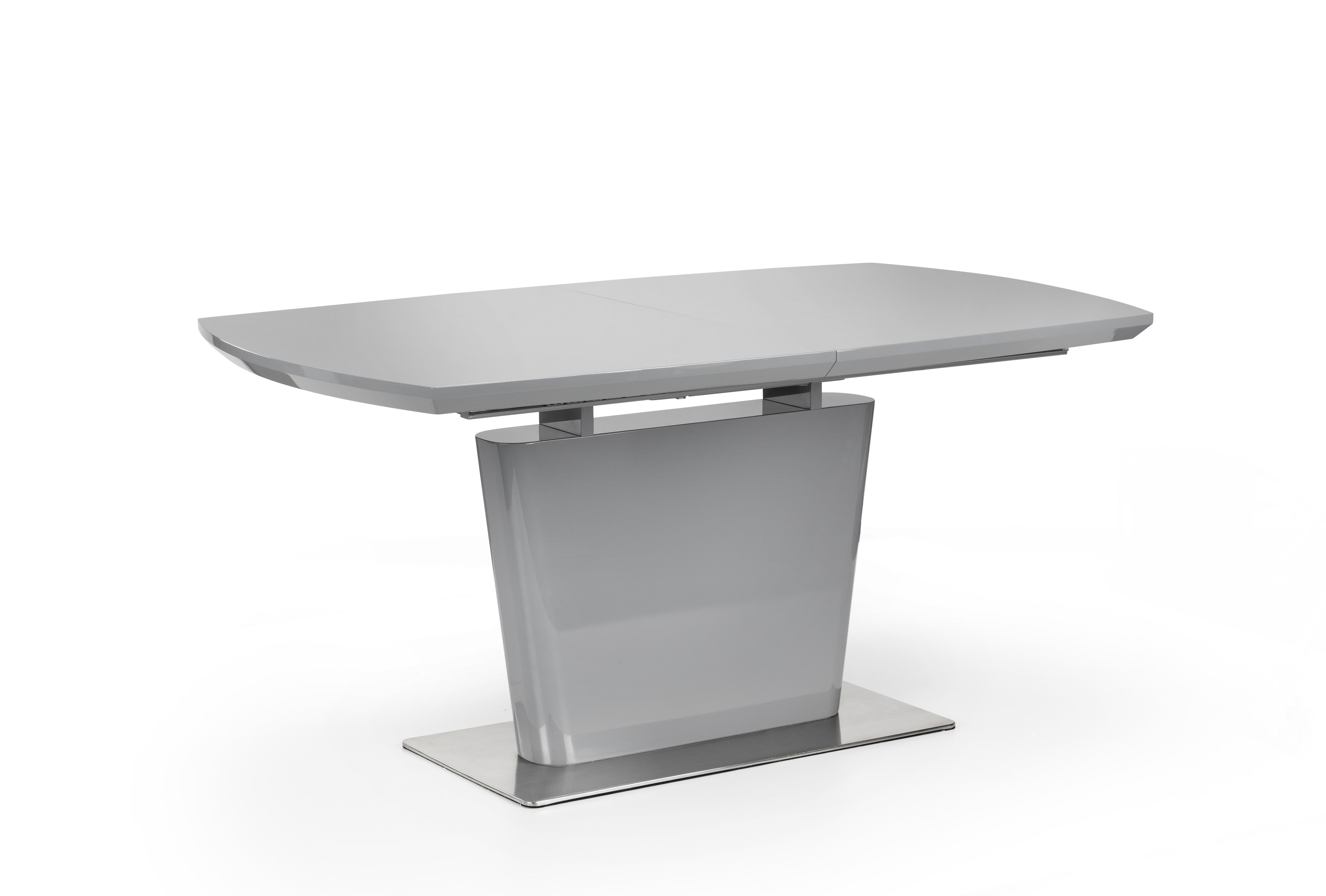 Modern gray dining table on a white background