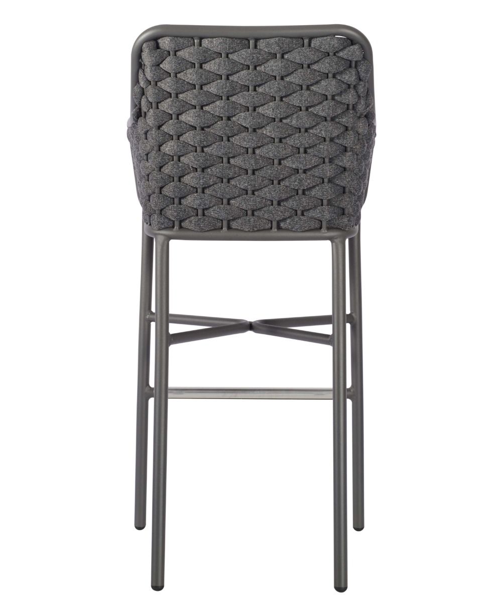 Gray textured bar stool on a white background