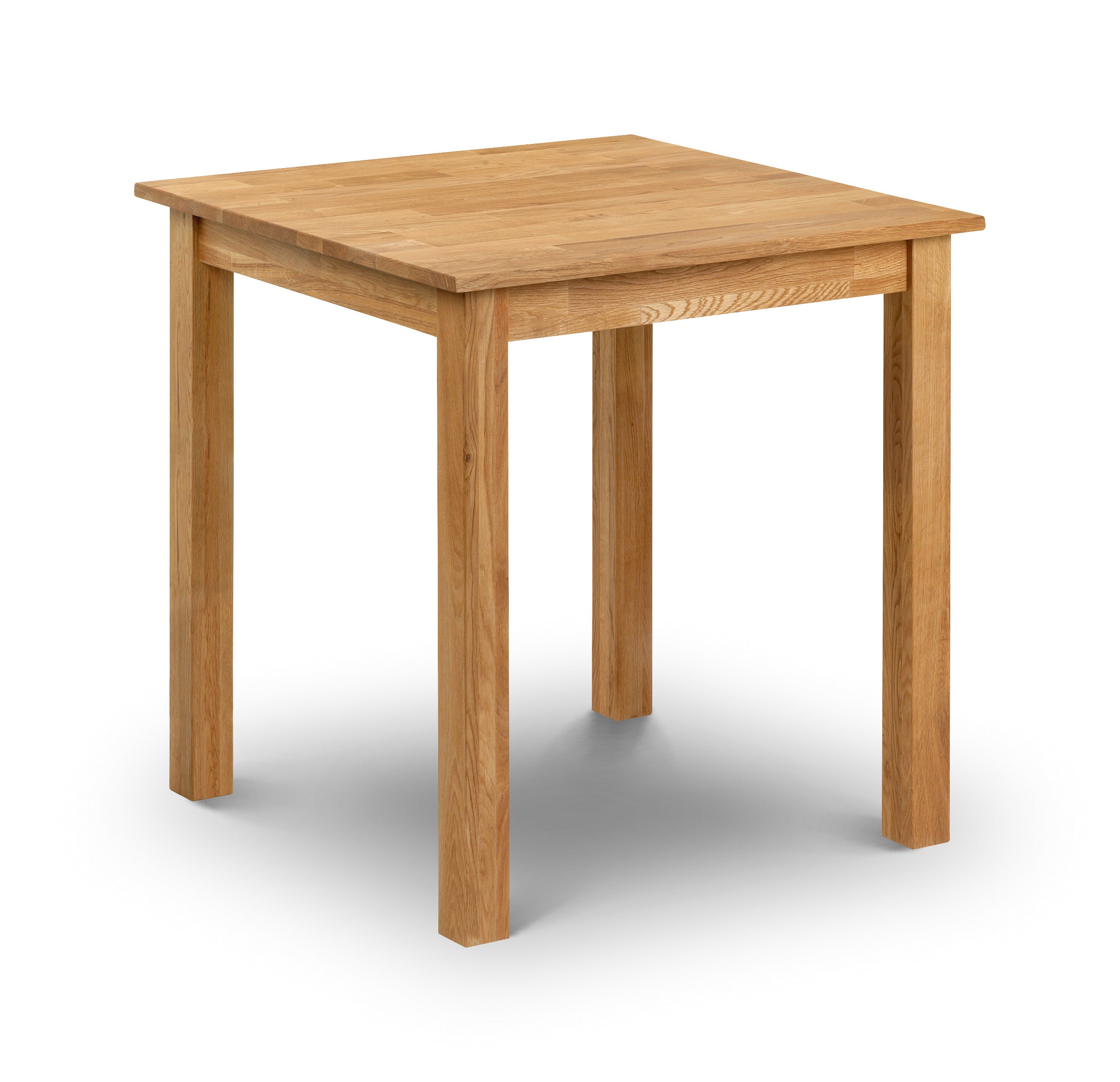 Wooden table on a white background