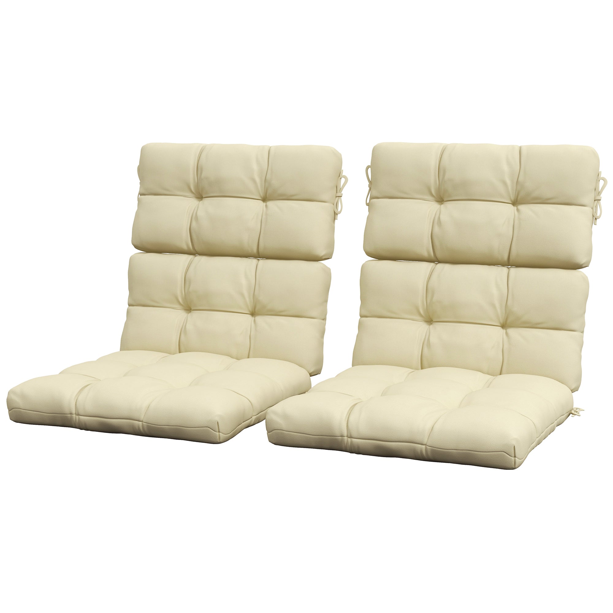 Pair of beige cushion covers on a white background