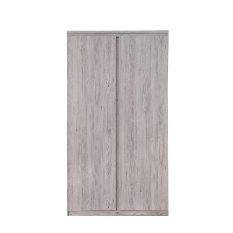 Grey wardrobe on a white background