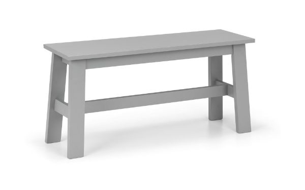 Gray bench on a white background