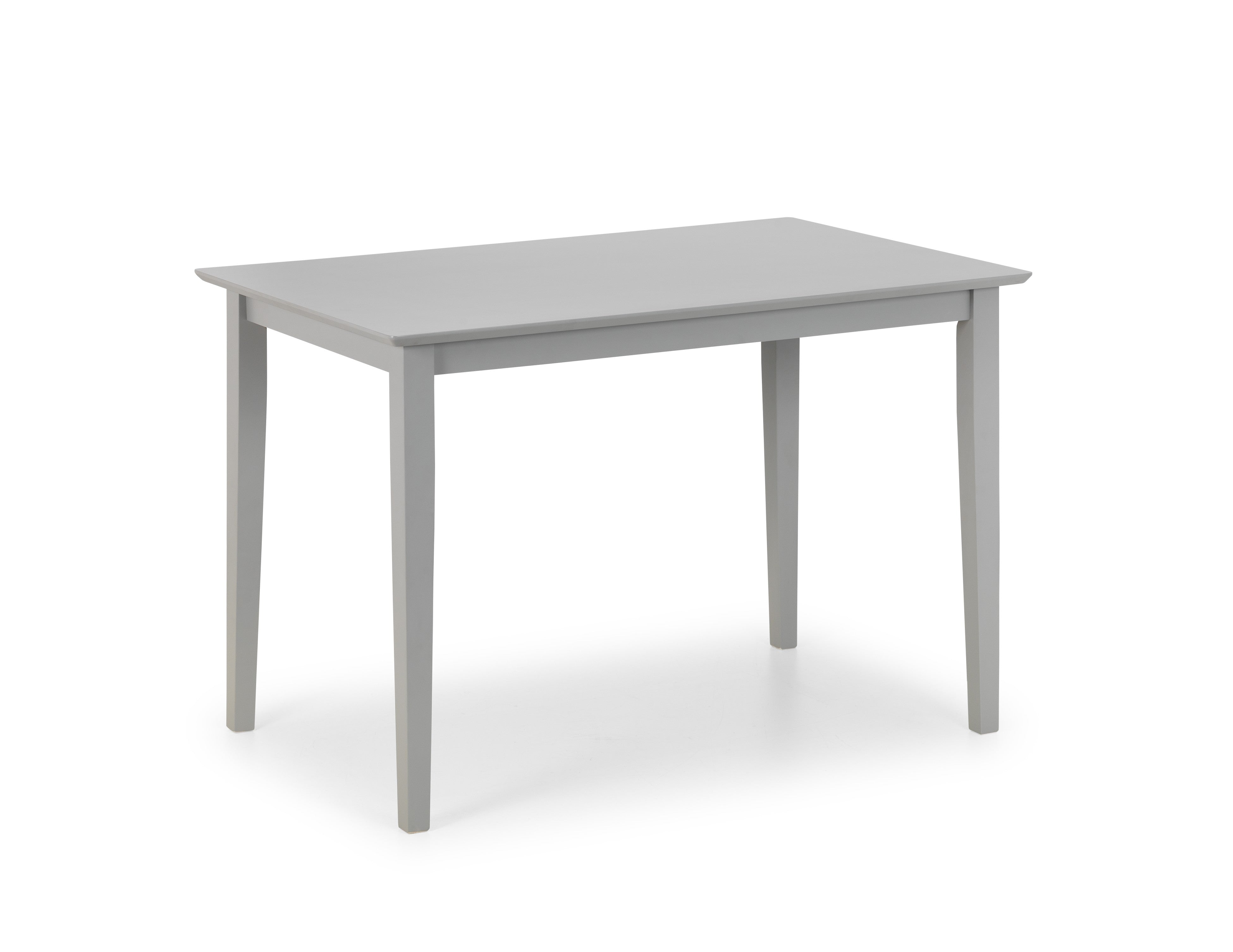 Gray table on a white background