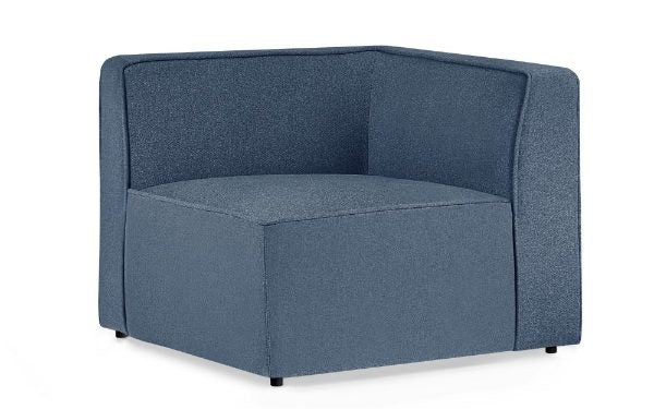 Blue armchair on a white background