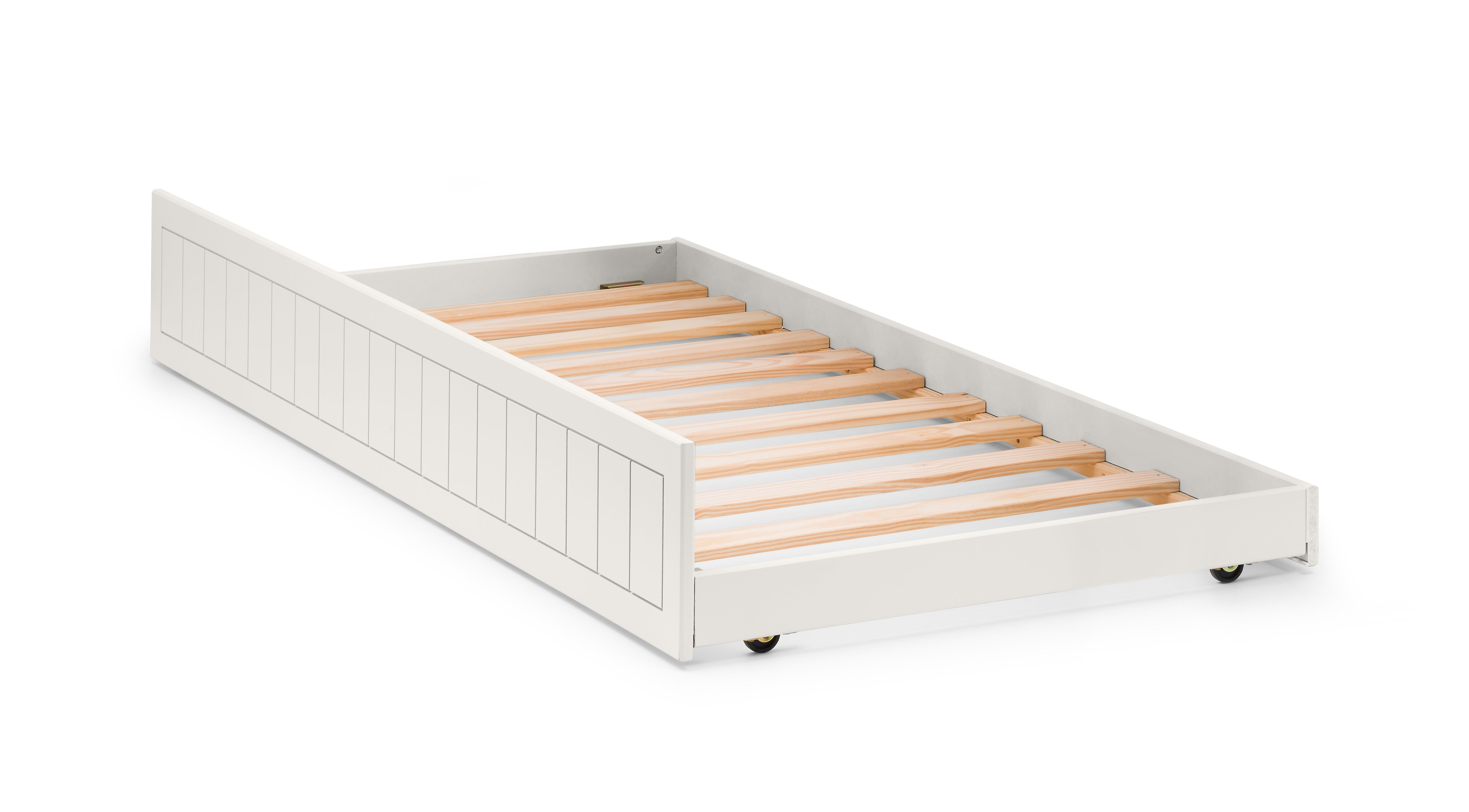 Underbed drawer on a white background