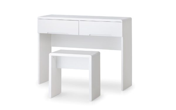 White nesting tables on a white background