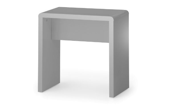 Gray side table on a white background