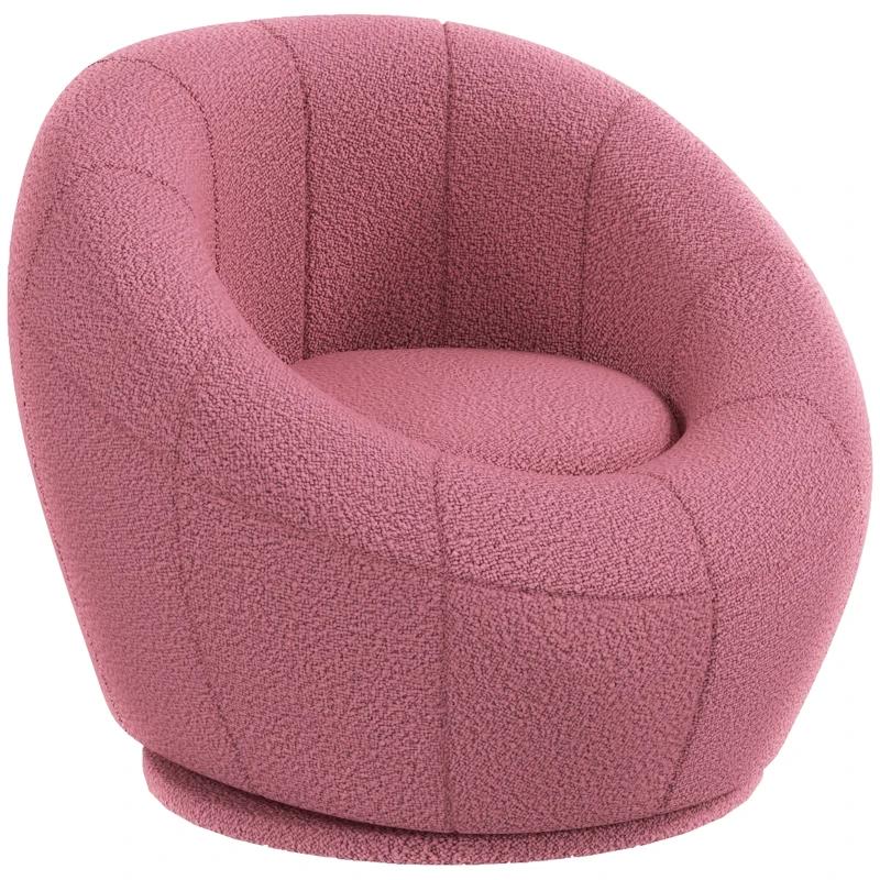Pink textured chair on a white background