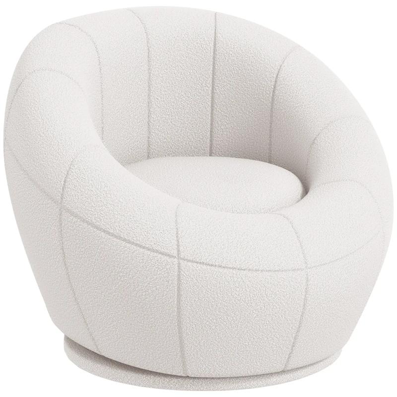 White textured armchair on a white background