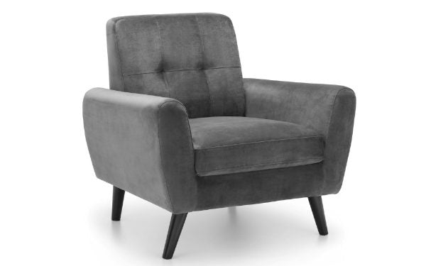 Gray armchair on a white background