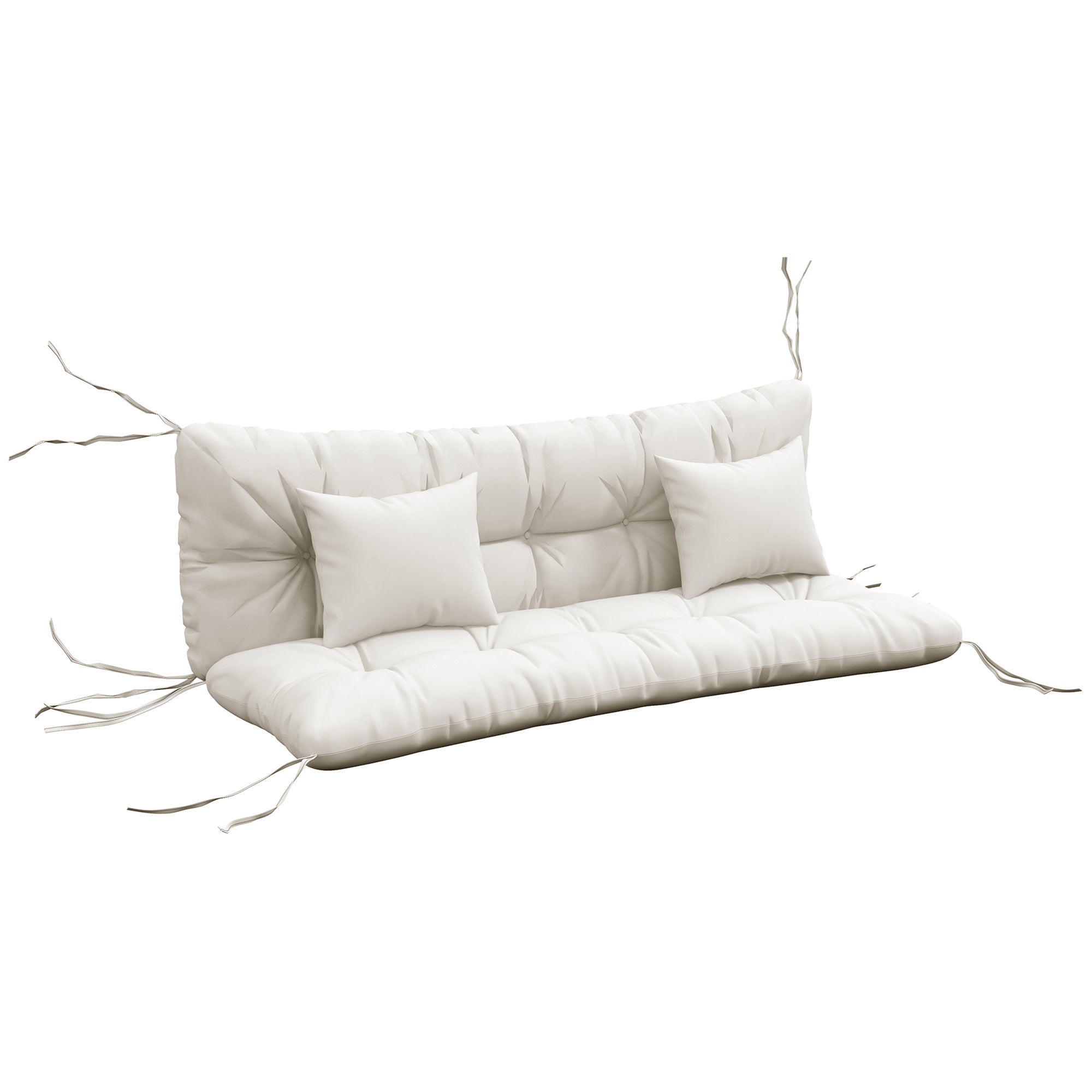 White cushion on a white background