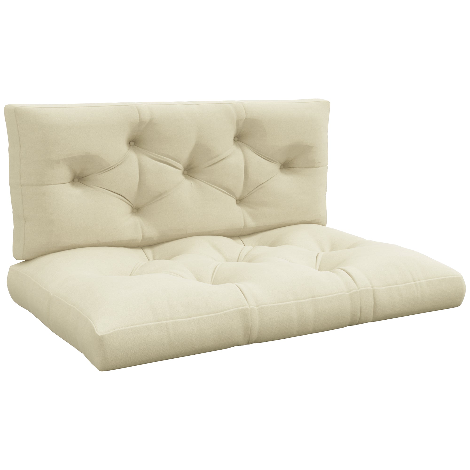 Beige cushion on a white background