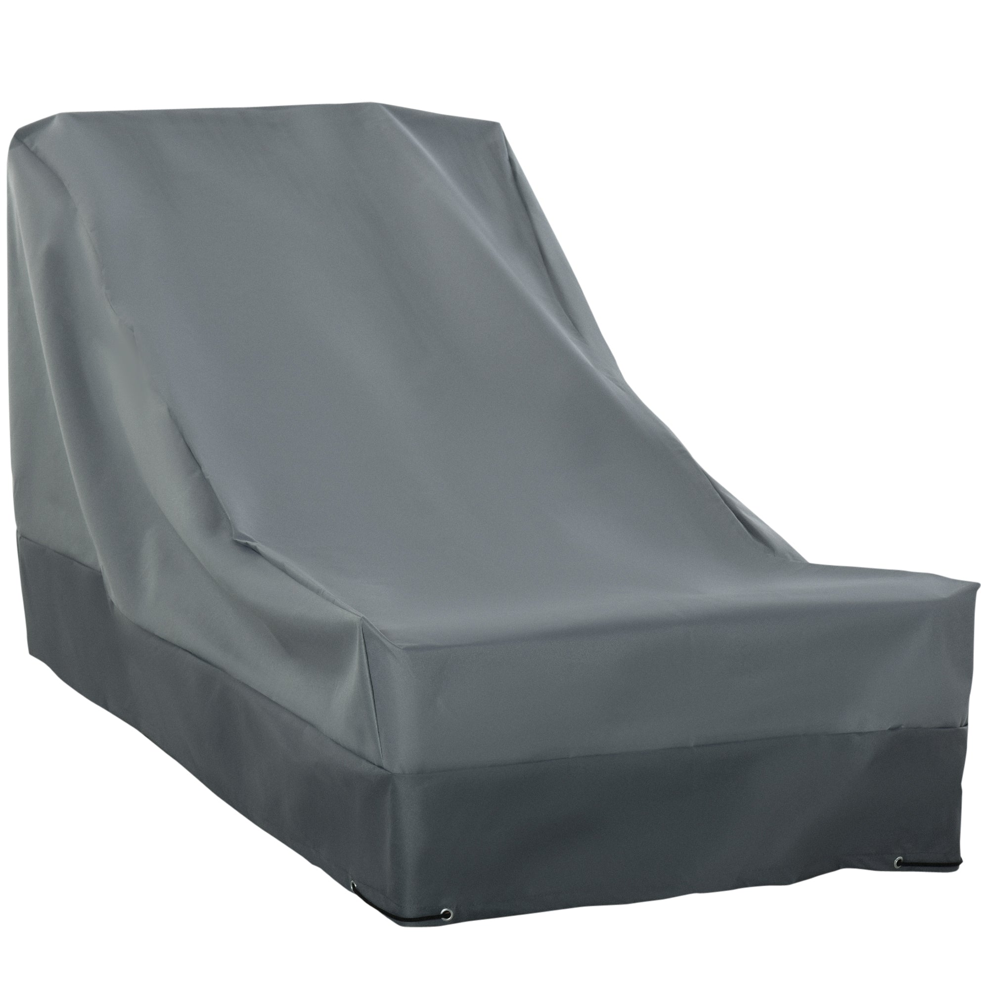 Gray chair cover on a white background