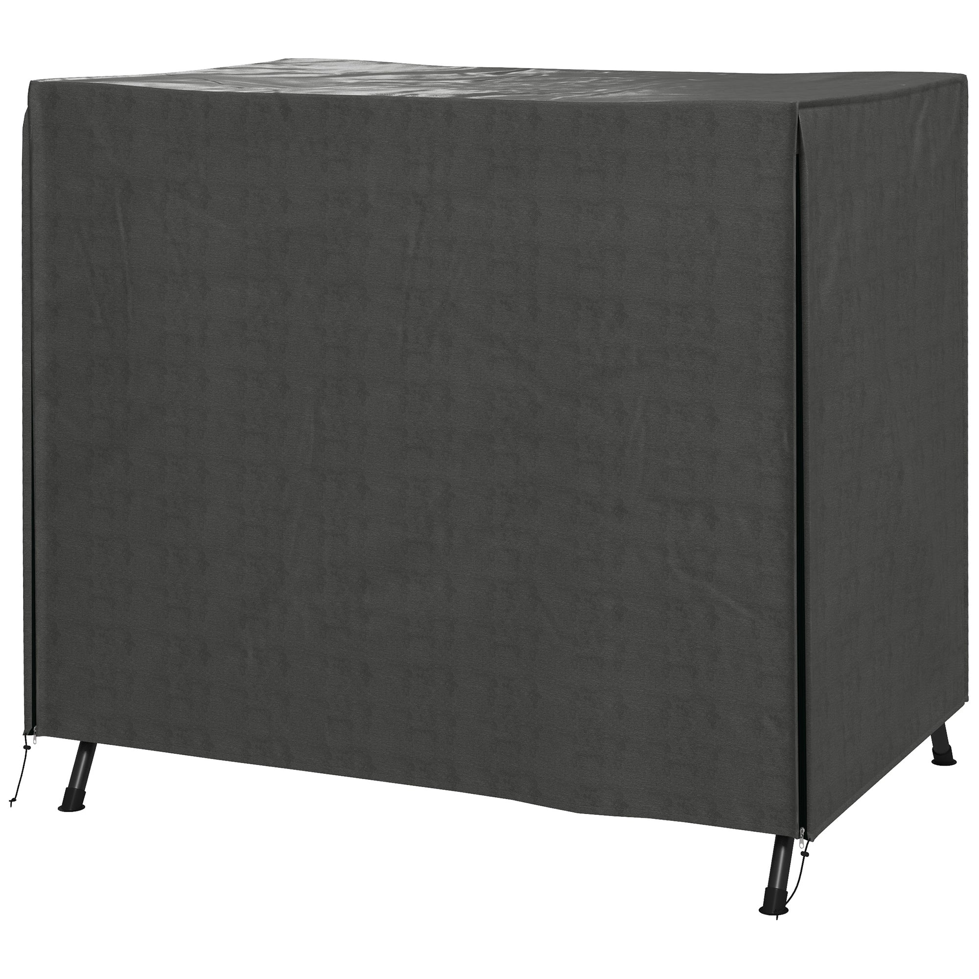 Black rectangular outdoor furniture cover on a white background