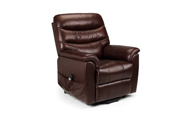 Gray recliner chair on a white background