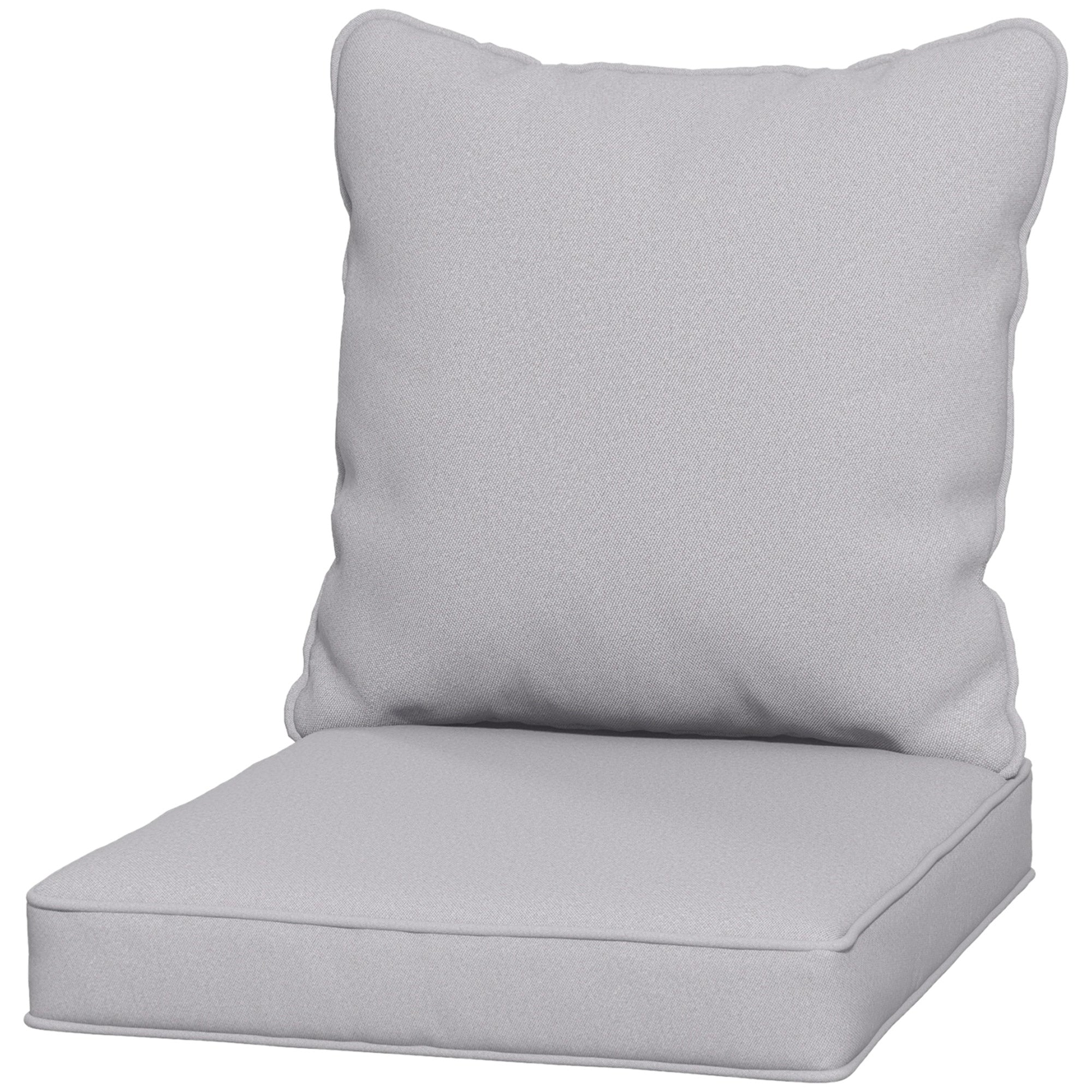 Gray cushions on a white background