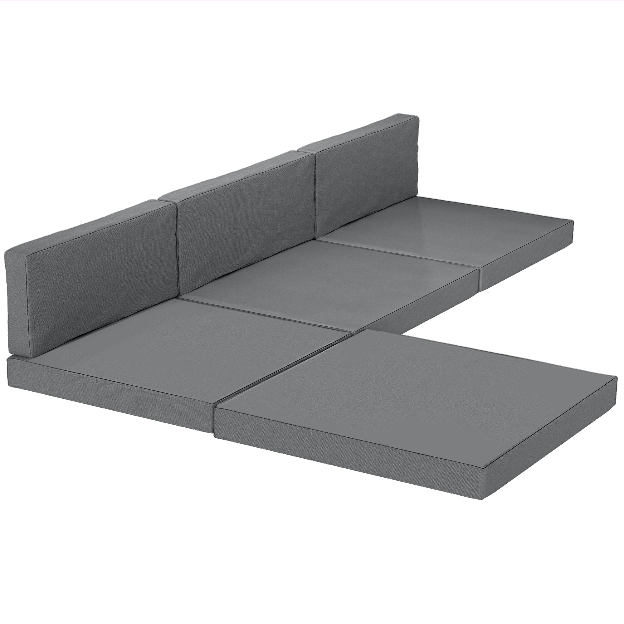 Outdoor Cushion Pad Set for Rattan Furniture, 7 Piece Garden Furniture Cushions