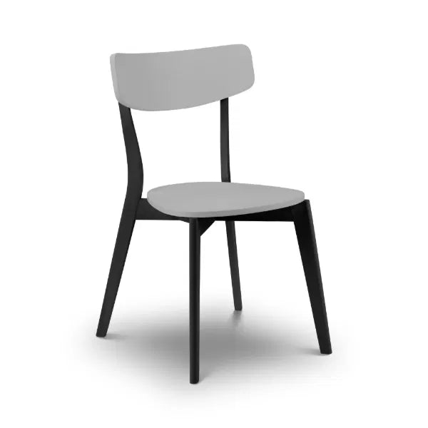 Chair with gray seat and backrest on a white background