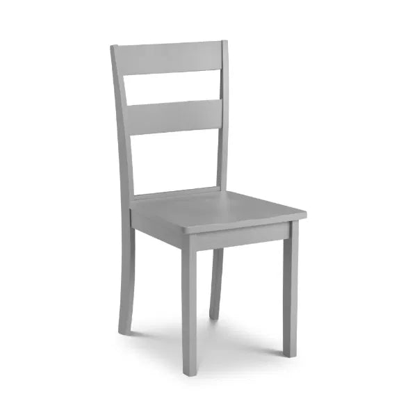 Gray wooden chair on a white background