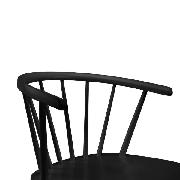 Black chair with a white background