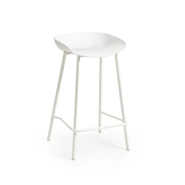 White stool on a white background