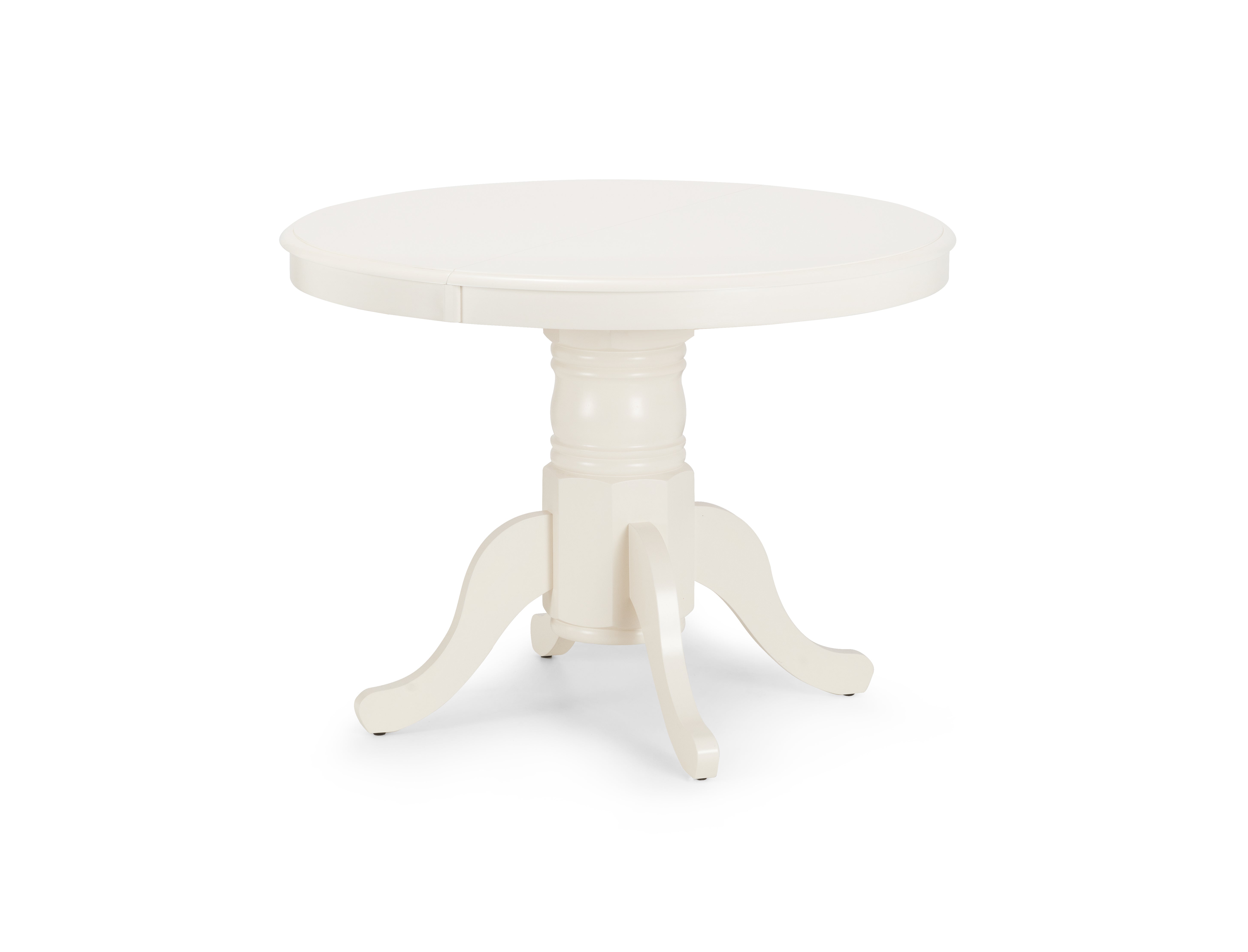 White round table on a white background