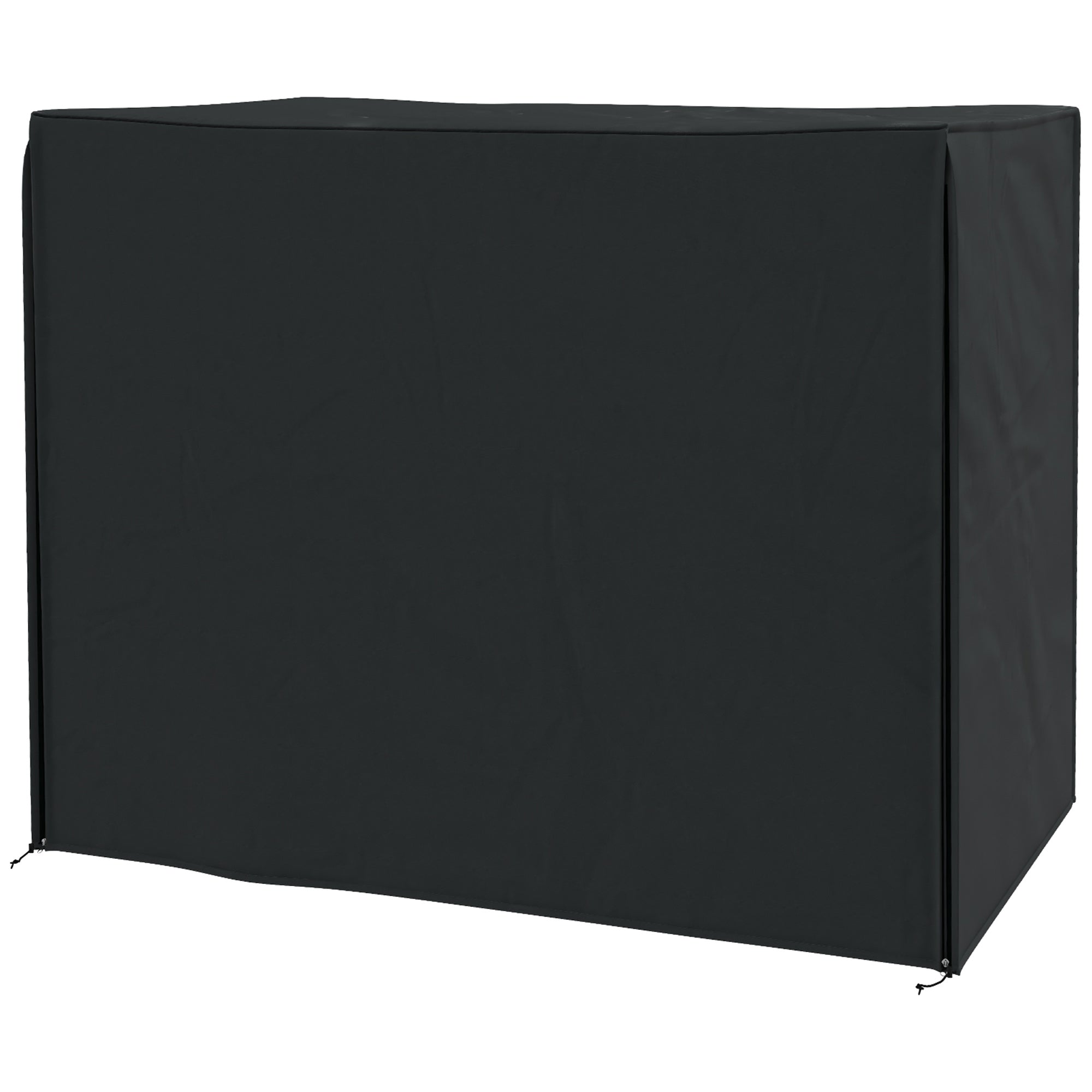 Black rectangular cover on a white background