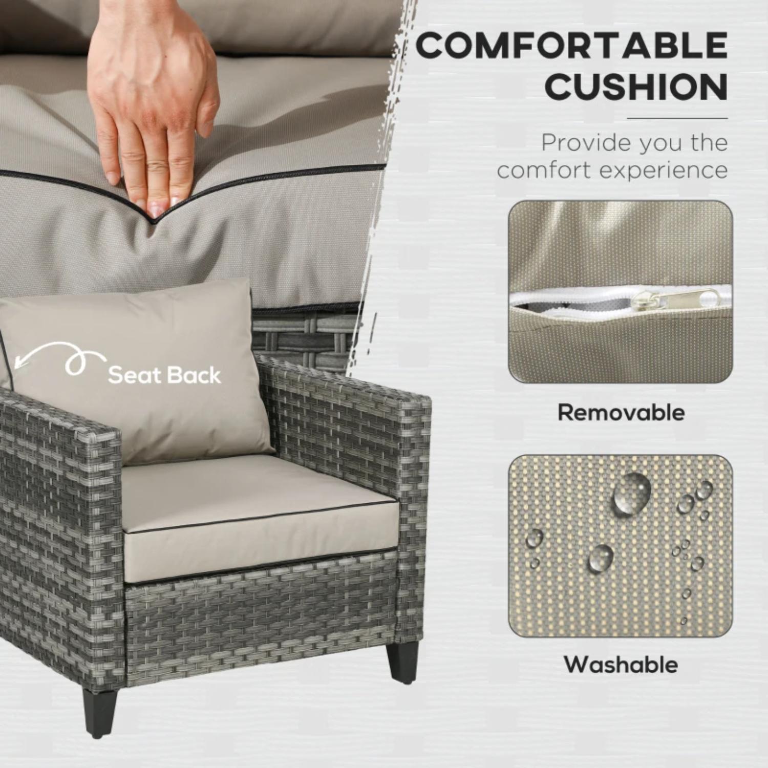 Chair with a cushion being adjusted, highlighting comfort features on a white background.