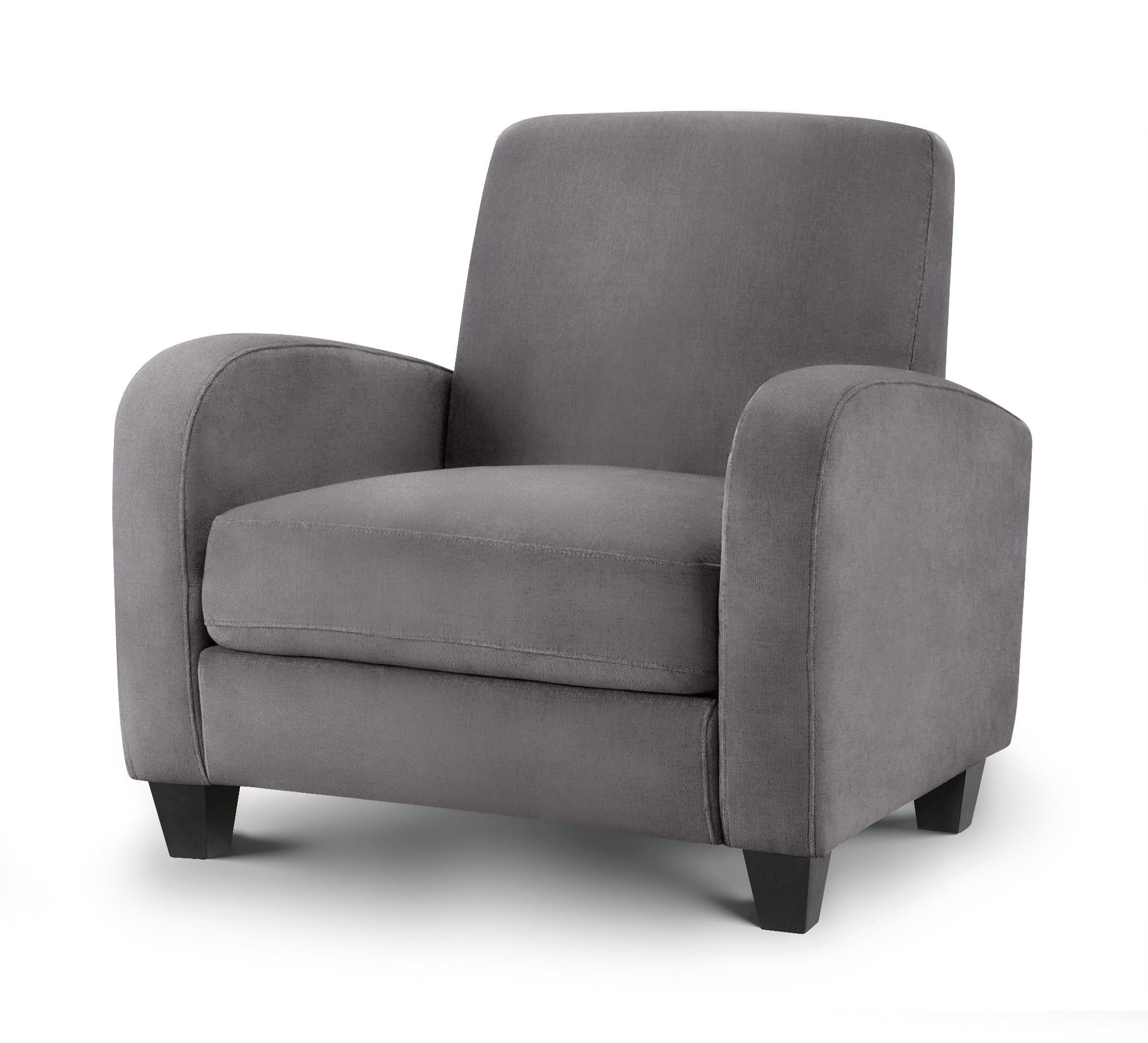 Gray armchair on a white background