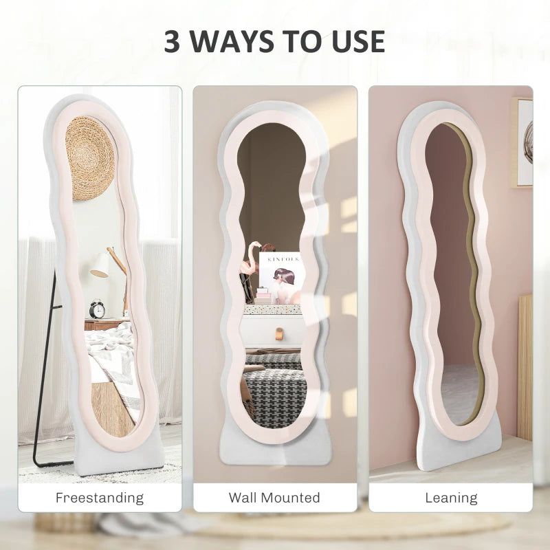 Three ways to use a decorative mirror with different mounting options.