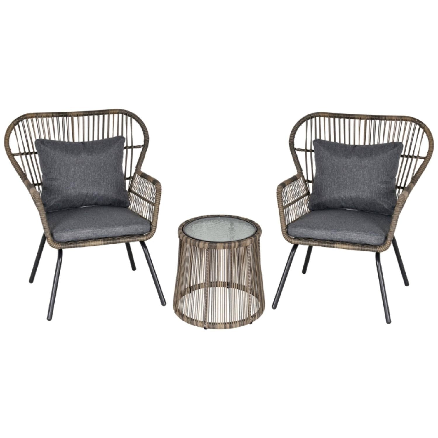 Lyon Wicker Rattan Bistro Set